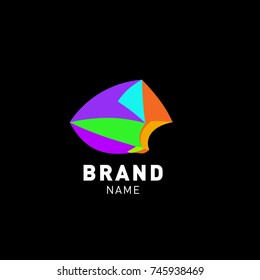 Abstract Colorful Dynamic Flat Logo Brand Company Design Template
