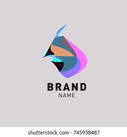 Abstract Colorful Dynamic Flat Logo Brand Company Design Template