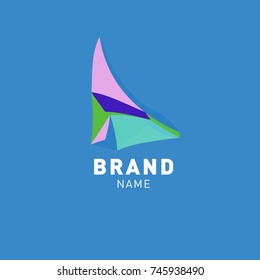 Abstract Colorful Dynamic Flat Logo Brand Company Design Template