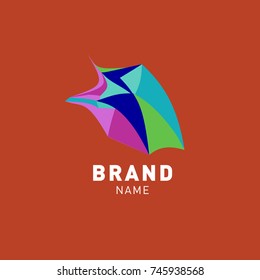 Abstract Colorful Dynamic Flat Logo Brand Company Design Template