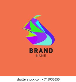 Abstract Colorful Dynamic Flat Logo Brand Company Design Template