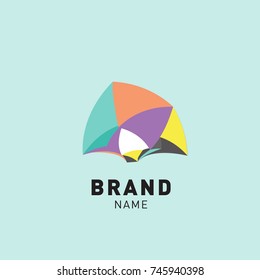 Abstract Colorful Dynamic Flat Logo Brand Company Design Template