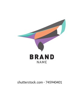 Abstract Colorful Dynamic Flat Logo Brand Company Design Template
