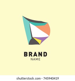 Abstract Colorful Dynamic Flat Logo Brand Company Design Template