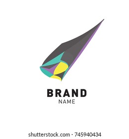 Abstract Colorful Dynamic Flat Logo Brand Company Design Template