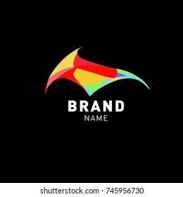 Abstract Colorful Dynamic Flat Logo Brand Company Design Template