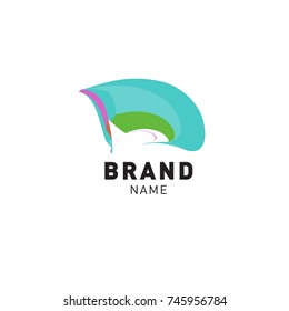 Abstract Colorful Dynamic Flat Logo Brand Company Design Template
