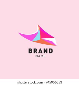 Abstract Colorful Dynamic Flat Logo Brand Company Design Template