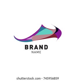 Abstract Colorful Dynamic Flat Logo Brand Company Design Template