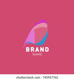 Abstract Colorful Dynamic Flat Logo Brand Company Design Template