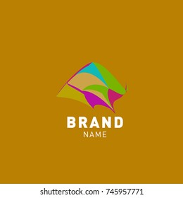 Abstract Colorful Dynamic Flat Logo Brand Company Design Template