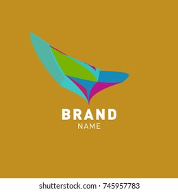 Abstract Colorful Dynamic Flat Logo Brand Company Design Template