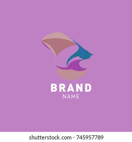 Abstract Colorful Dynamic Flat Logo Brand Company Design Template