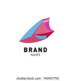 Abstract Colorful Dynamic Flat Logo Brand Company Design Template