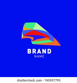 Abstract Colorful Dynamic Flat Logo Brand Company Design Template
