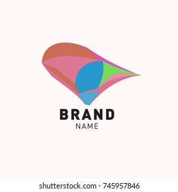 Abstract Colorful Dynamic Flat Logo Brand Company Design Template