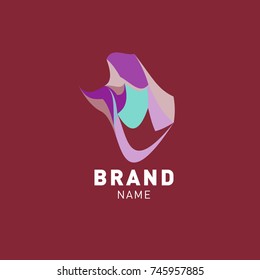 Abstract Colorful Dynamic Flat Logo Brand Company Design Template