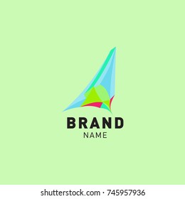 Abstract Colorful Dynamic Flat Logo Brand Company Design Template