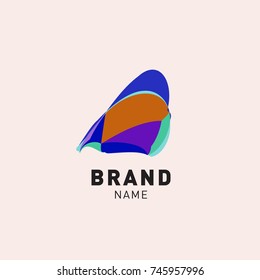 Abstract Colorful Dynamic Flat Logo Brand Company Design Template