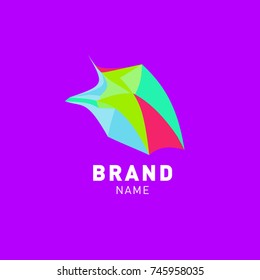 Abstract Colorful Dynamic Flat Logo Brand Company Design Template