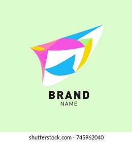 Abstract Colorful Dynamic Flat Logo Brand Company Design Template