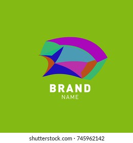 Abstract Colorful Dynamic Flat Logo Brand Company Design Template