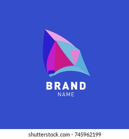Abstract Colorful Dynamic Flat Logo Brand Company Design Template