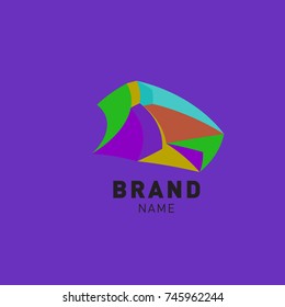 Abstract Colorful Dynamic Flat Logo Brand Company Design Template