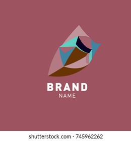 Abstract Colorful Dynamic Flat Logo Brand Company Design Template