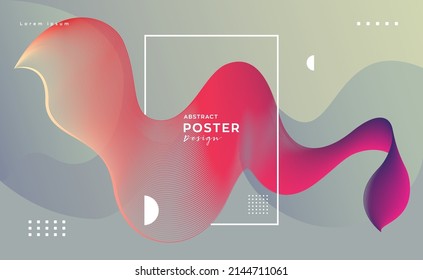 Abstract colorful dynamic fluid wave background. landing page design template. 