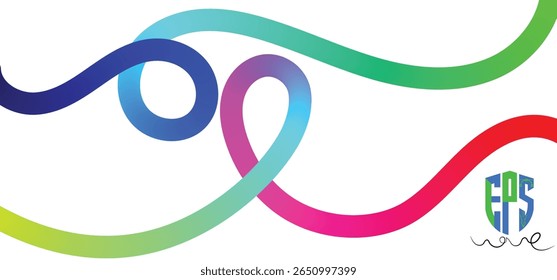 Linhas dinâmicas coloridas abstratas isoladas sobre fundo branco. Elementos vetoriais para banners, logotipos e ilustração de stock de Corporate Design