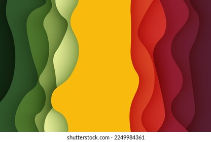 fondo abstracto de color de las capas onduladas dinámicas del estilo de papeleo. vector eps10