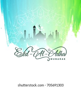 Abstract colorful Eid Al Adha mubarak background