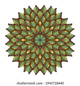 Abstract colorful element of ornament. Illustration 10 version