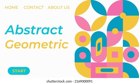 Abstract colorful element page landing vector for page