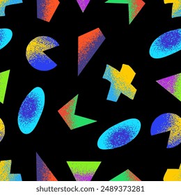 Abstract colorful element seamless background. Doodle seamless pattern.