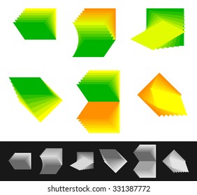 Abstract, colorful elements. blended shapes