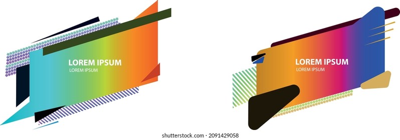 Abstract colorful elements. Use in your logos, banners and brand. Gradient and great  shapes.