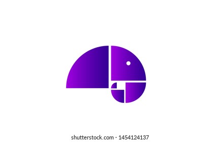 abstract colorful elephant head icon logo vector illustration