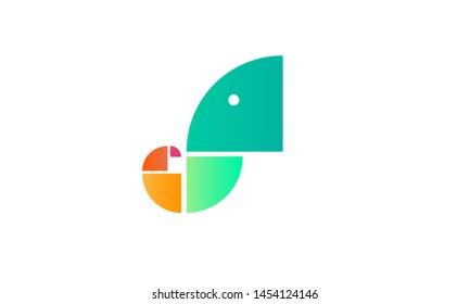 abstract colorful elephant head icon logo vector illustration