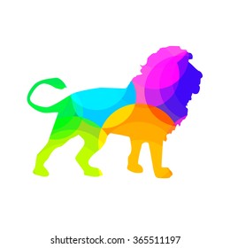 Abstract Colorful Elephant. Vector illustration.