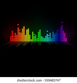 Abstract colorful equalizer. Vector illustration