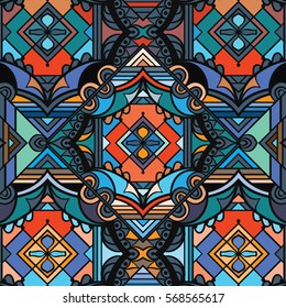 Abstract colorful ethnic background, vector