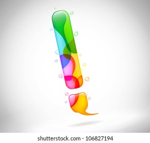 abstract colorful exclamation mark