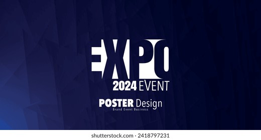 Resumen de la plantilla de diseño de afiches de exposición coloridos con fondo de efecto de líneas onduladas. Banner del evento Expo. Se puede usar para negocios, marketing y publicidad. diseño gráfico del logotipo de la cumbre anual