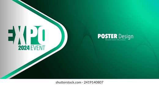 Abstract colorful exhibition poster design template with wavy lines effect background. Expo Event banner. Can be used for business, marketing and advertising. logo graphic design of annual summit