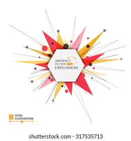 Abstract colorful explosion banner. Vector illustration.