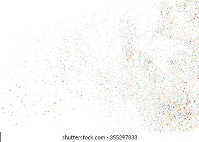 Abstract colorful explosion of confetti vector isolated on a white background. Grainy abstract colorful texture. Flat design element. Vector illustration,eps 10.