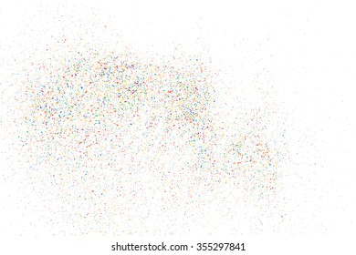 Abstract colorful explosion of confetti vector isolated on a white background. Grainy abstract colorful texture. Flat design element. Vector illustration,eps 10.