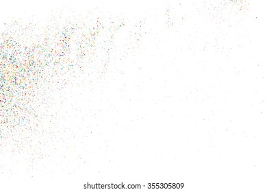 Abstract colorful explosion of confetti vector isolated on a white background. Grainy abstract colorful texture. Flat design element. Vector illustration,eps 10.